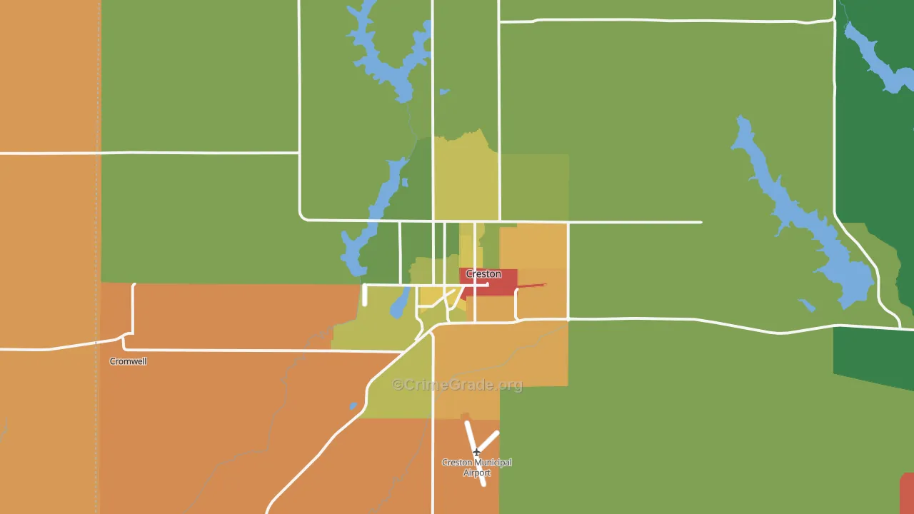 50801, IA Map of Theft Rates