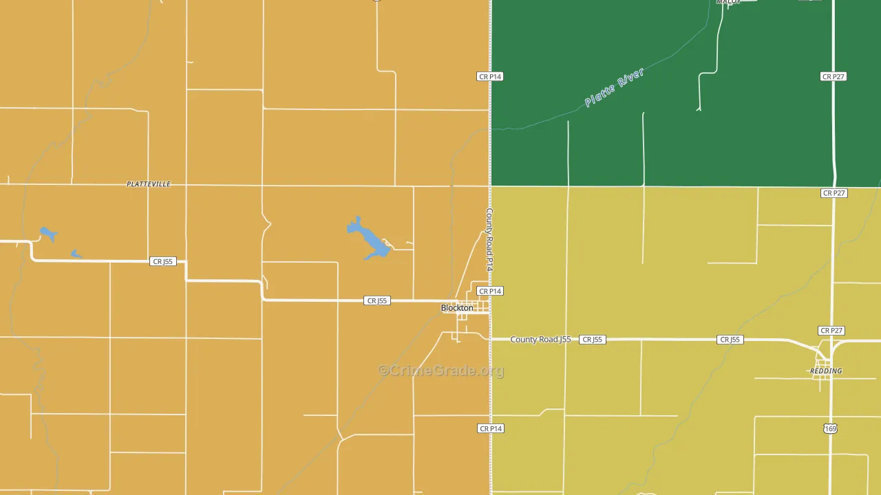 50836, IA Map of Theft Rates