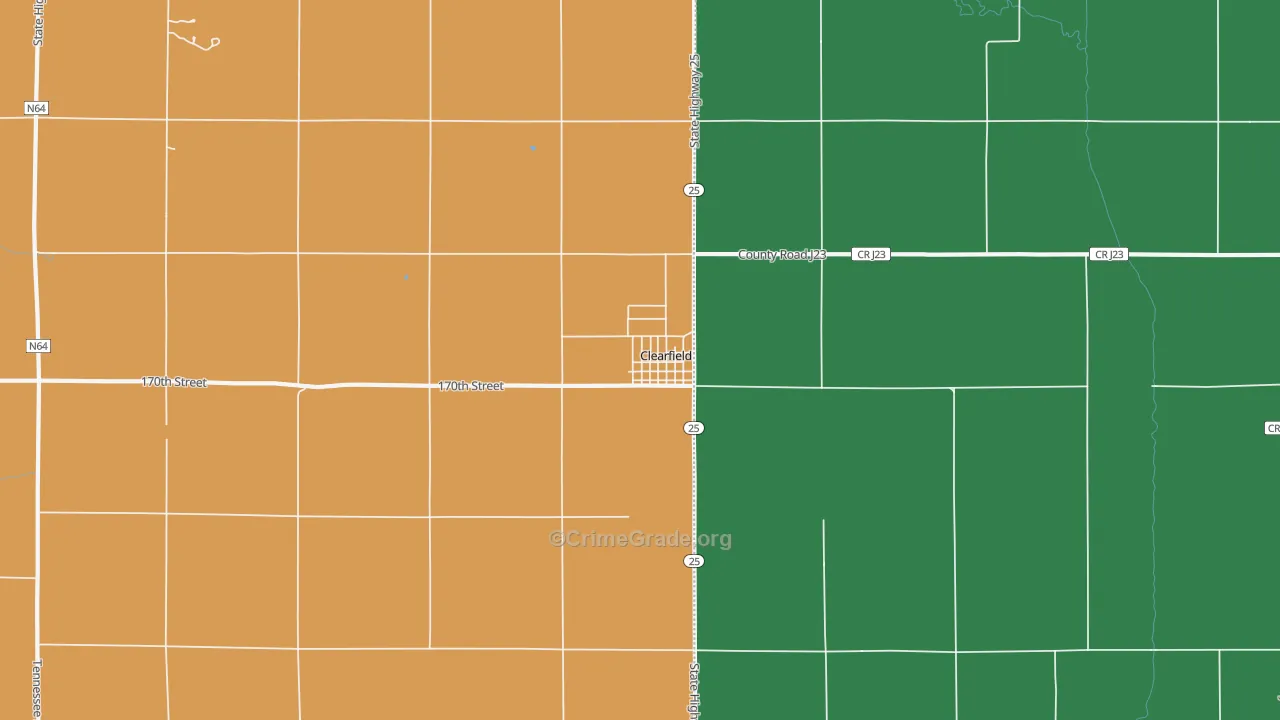 50840, IA Map of Theft Rates