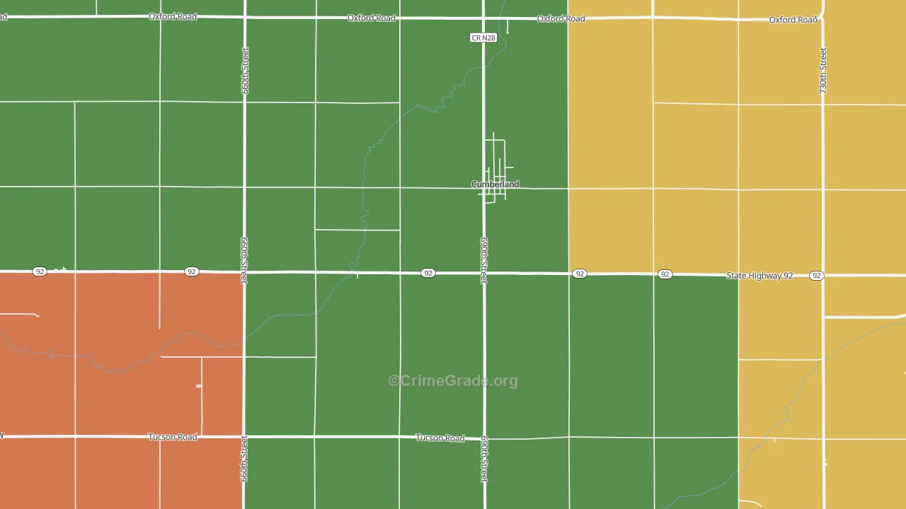 50843, IA Map of Theft Rates
