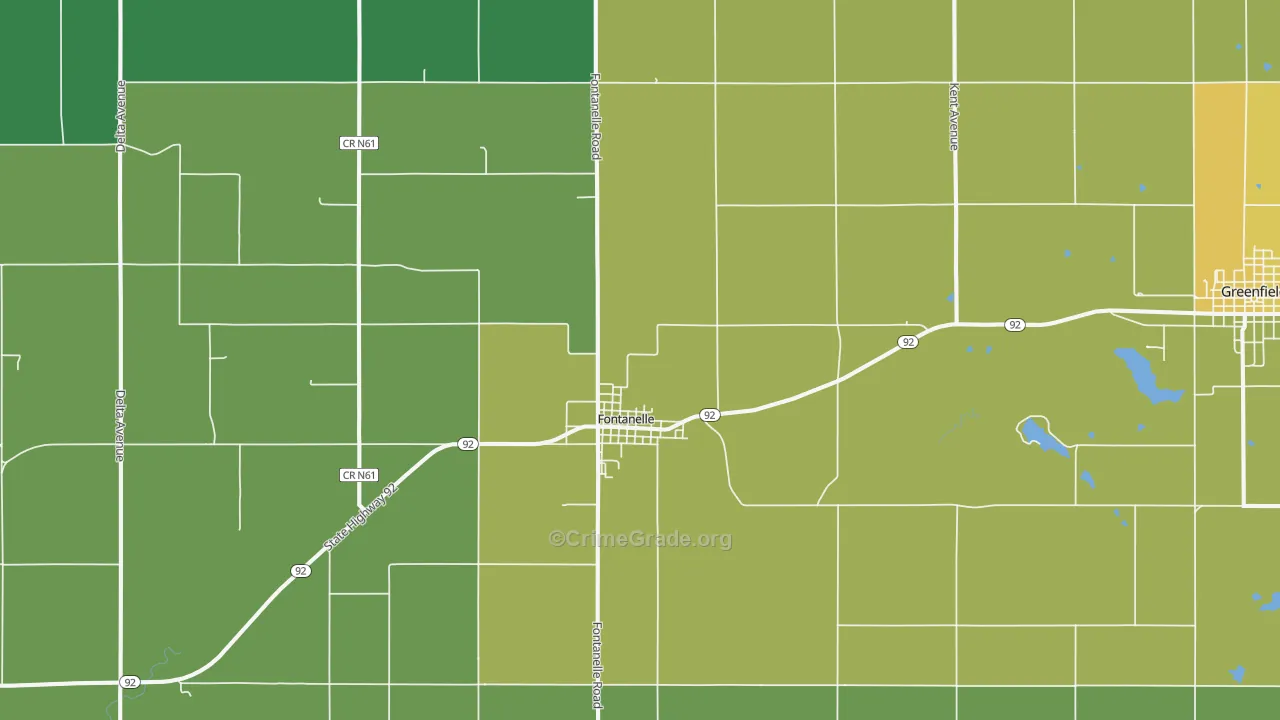 50846, IA Map of Theft Rates