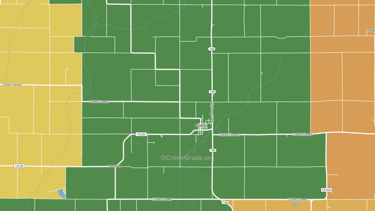 50848, IA Map of Theft Rates
