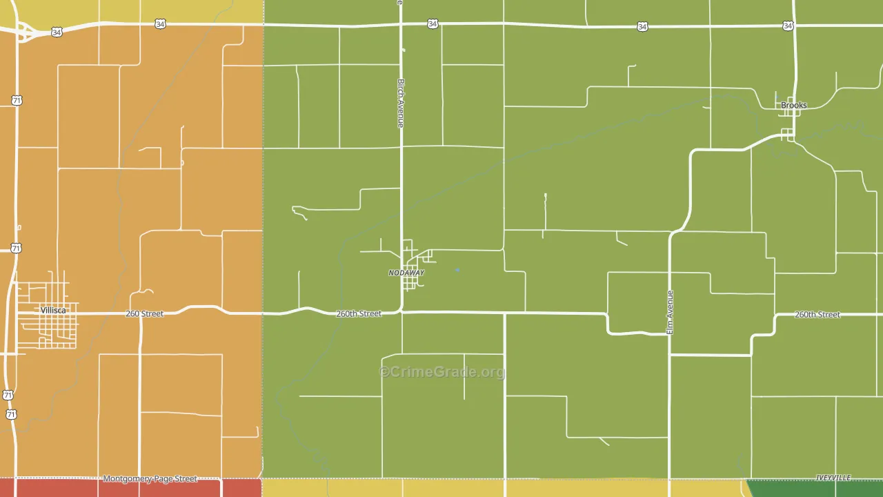 50857, IA Map of Theft Rates