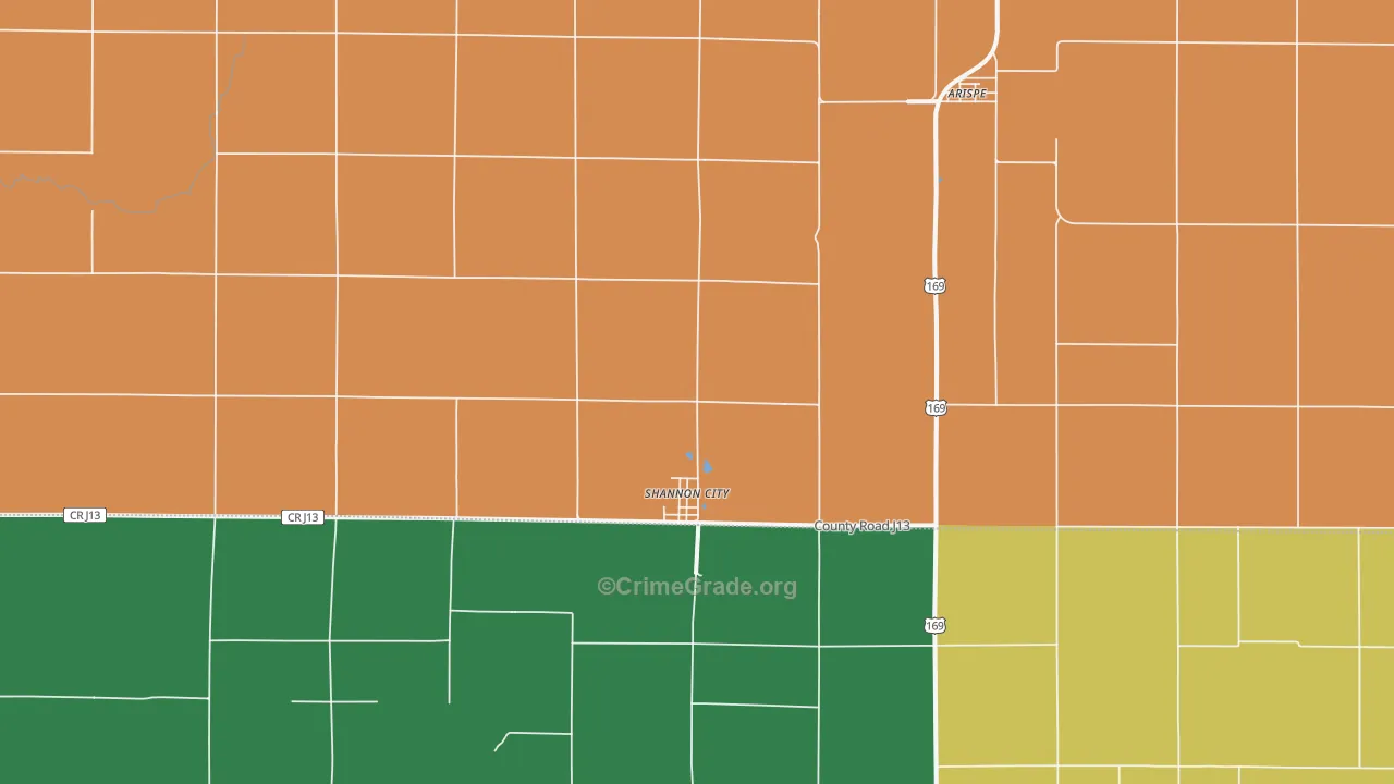 50861, IA Map of Theft Rates
