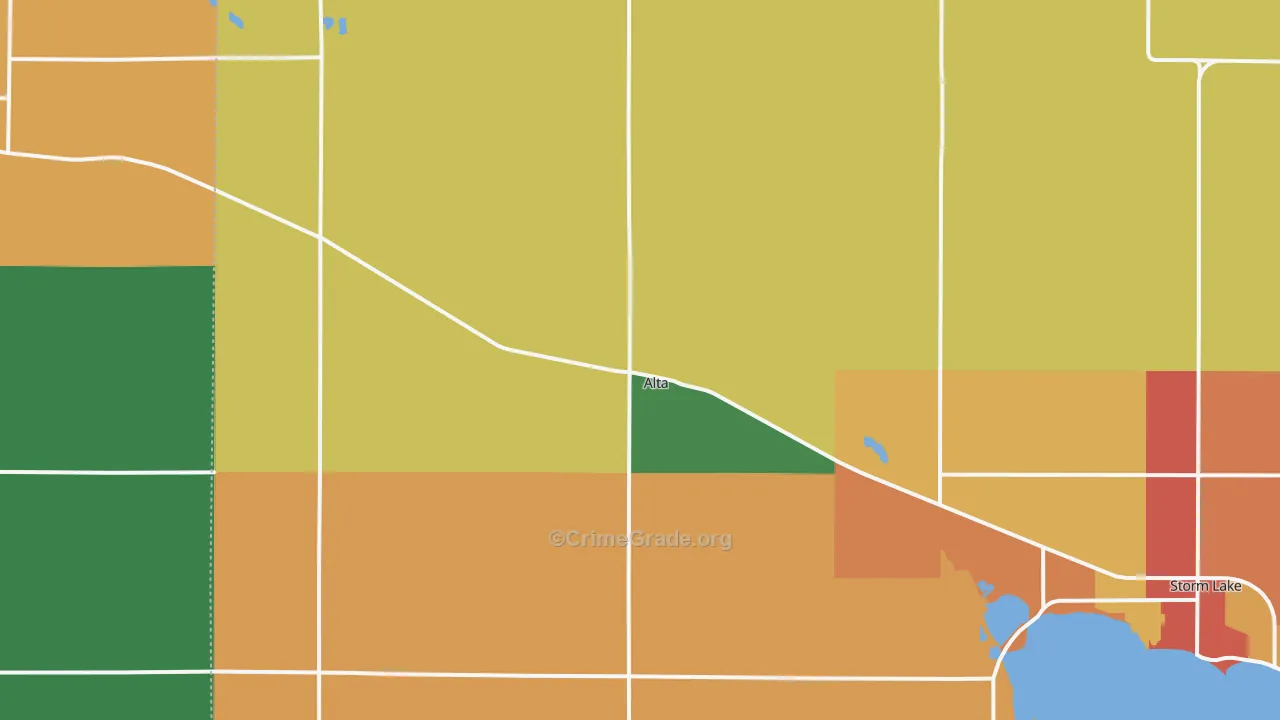 51002, IA Map of Theft Rates