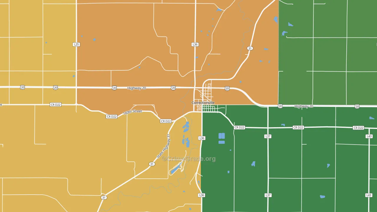 51016, IA Map of Theft Rates