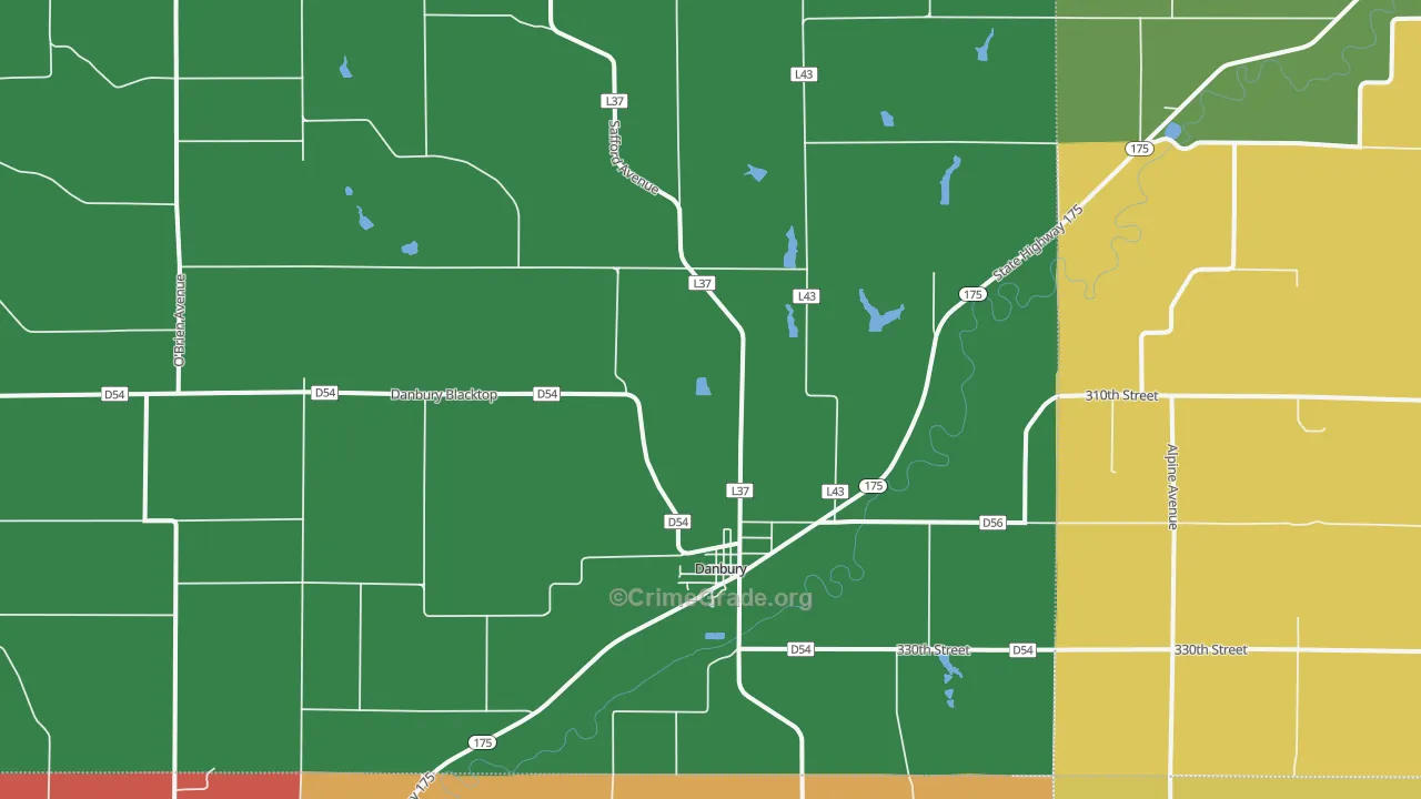 51019, IA Map of Theft Rates