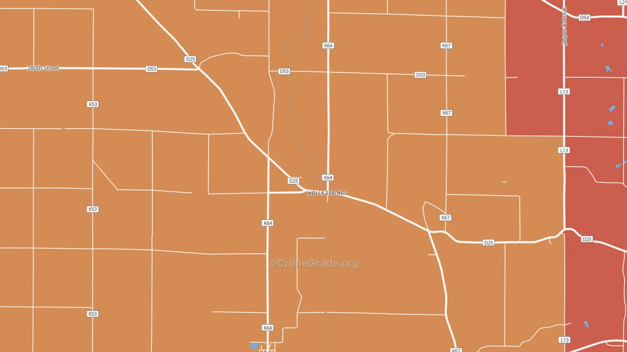 51026, IA Map of Theft Rates