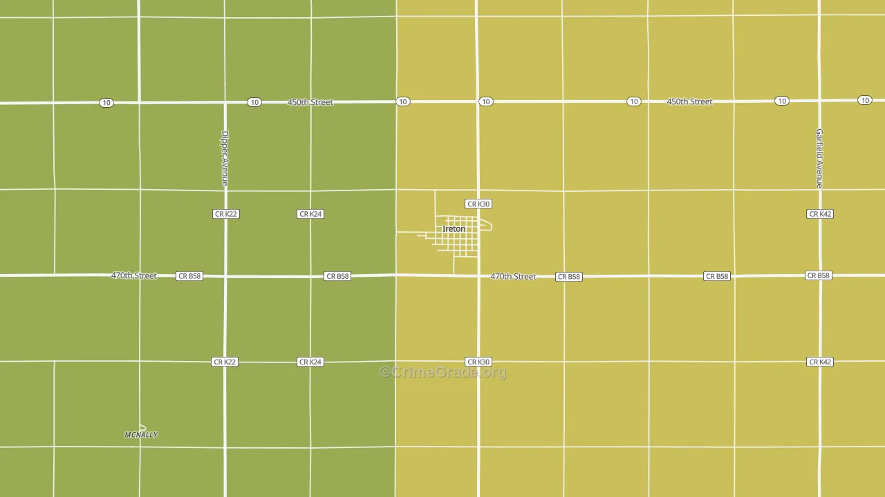51027, IA Map of Theft Rates