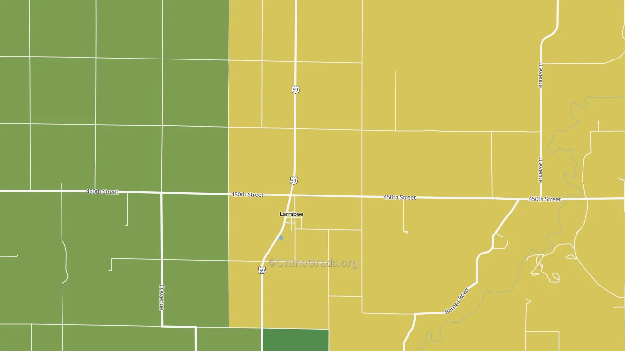 51029, IA Map of Theft Rates