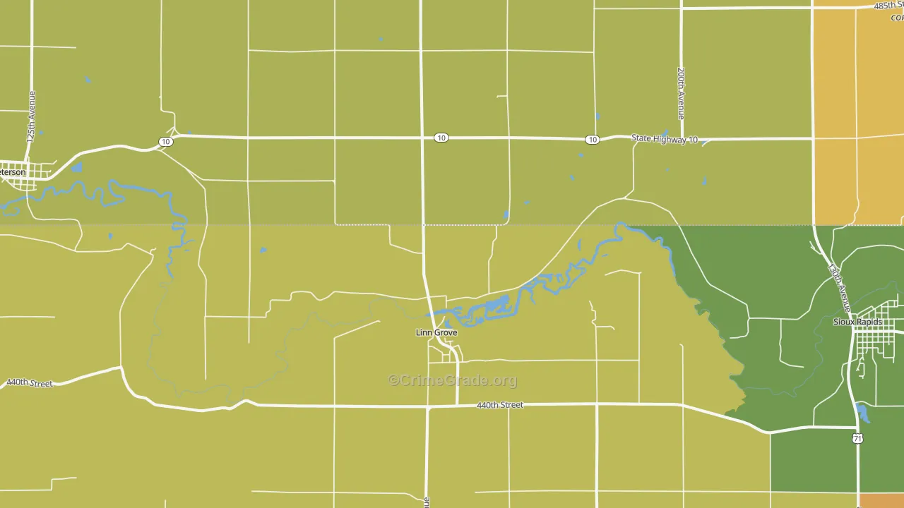 51033, IA Map of Theft Rates