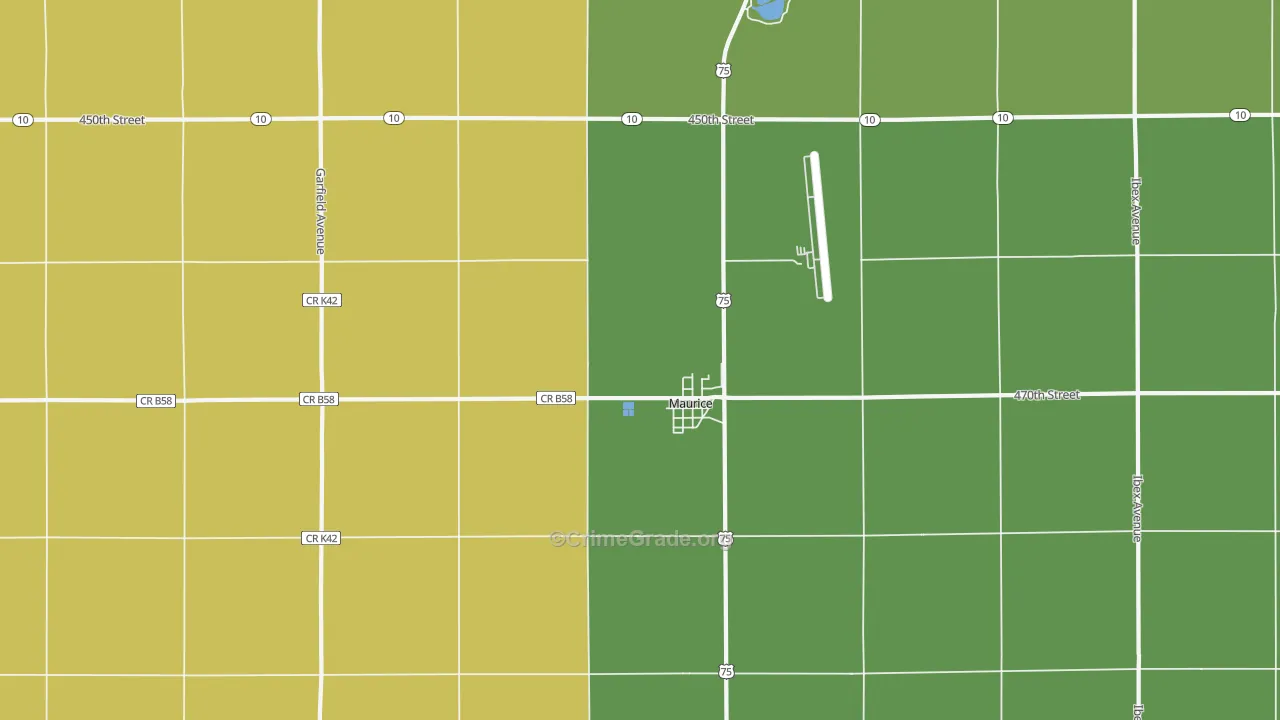 51036, IA Map of Theft Rates