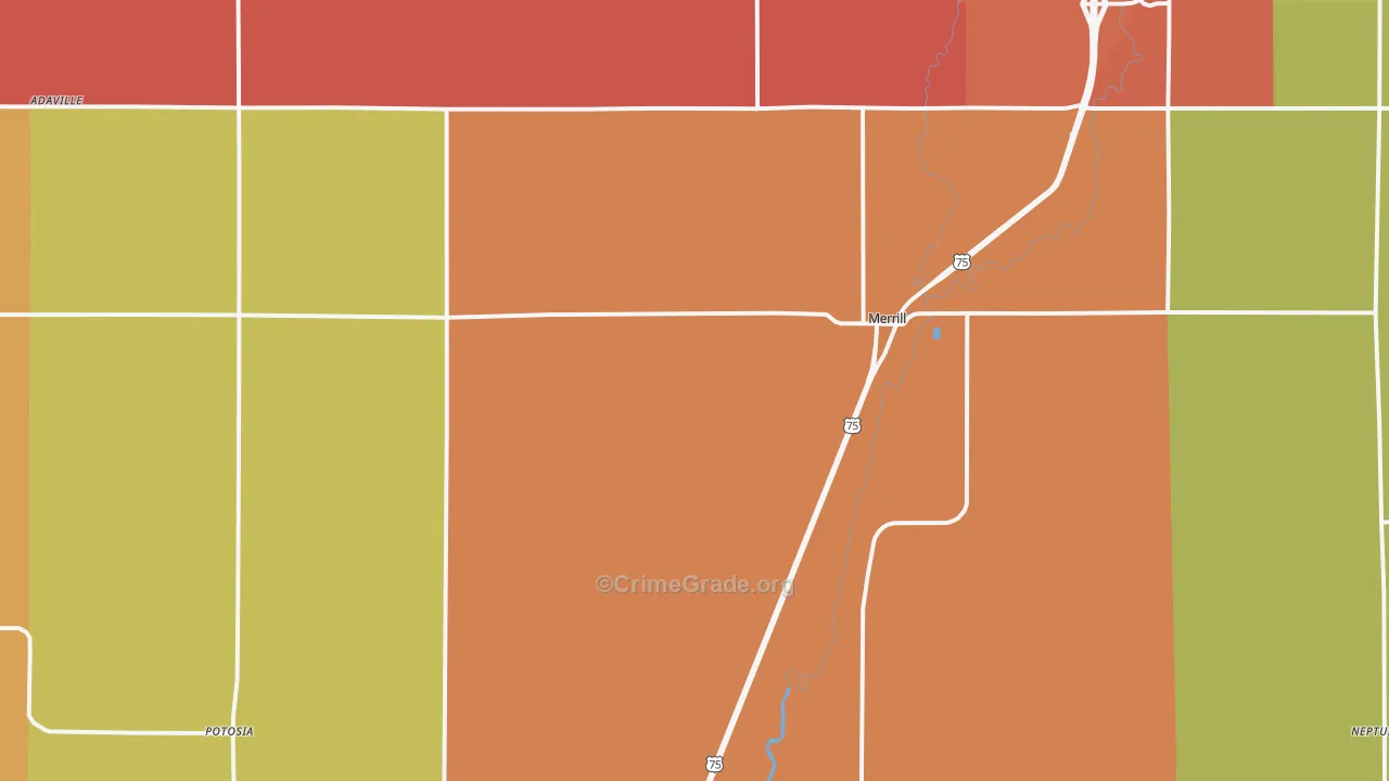 51038, IA Map of Theft Rates