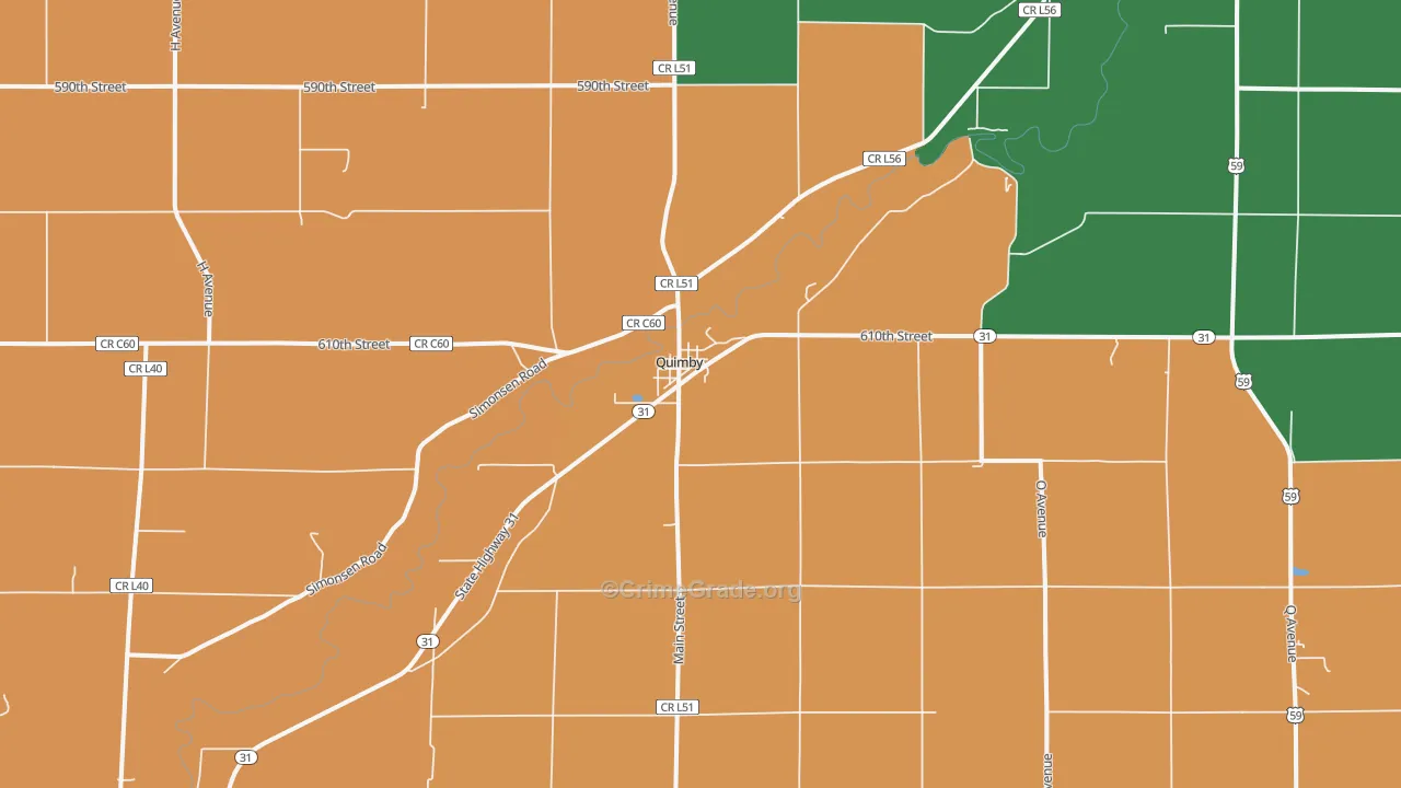 51049, IA Map of Theft Rates