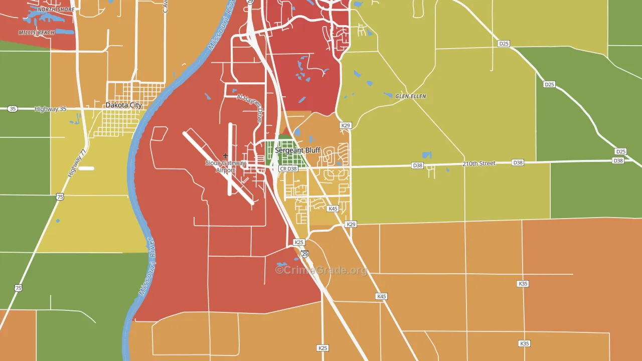 51054, IA Map of Theft Rates