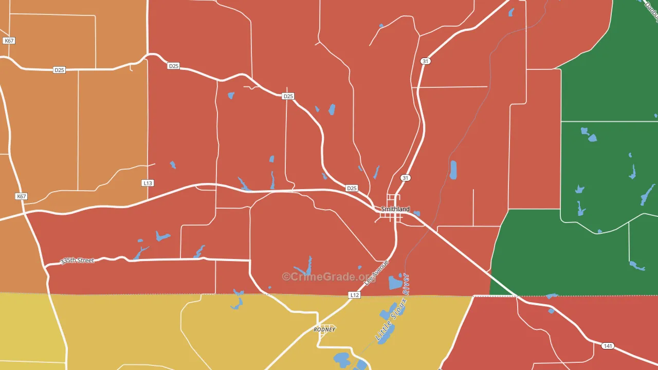 51056, IA Map of Theft Rates