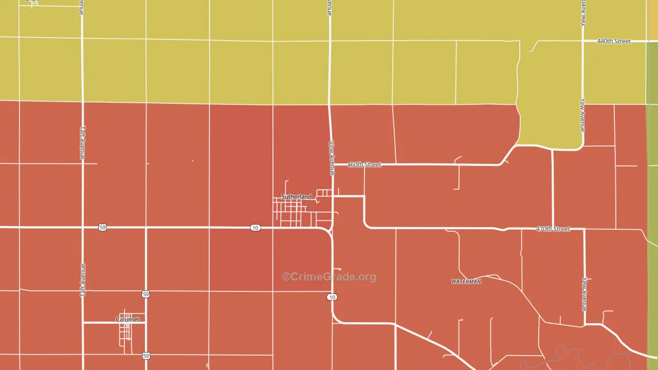51058, IA Map of Theft Rates