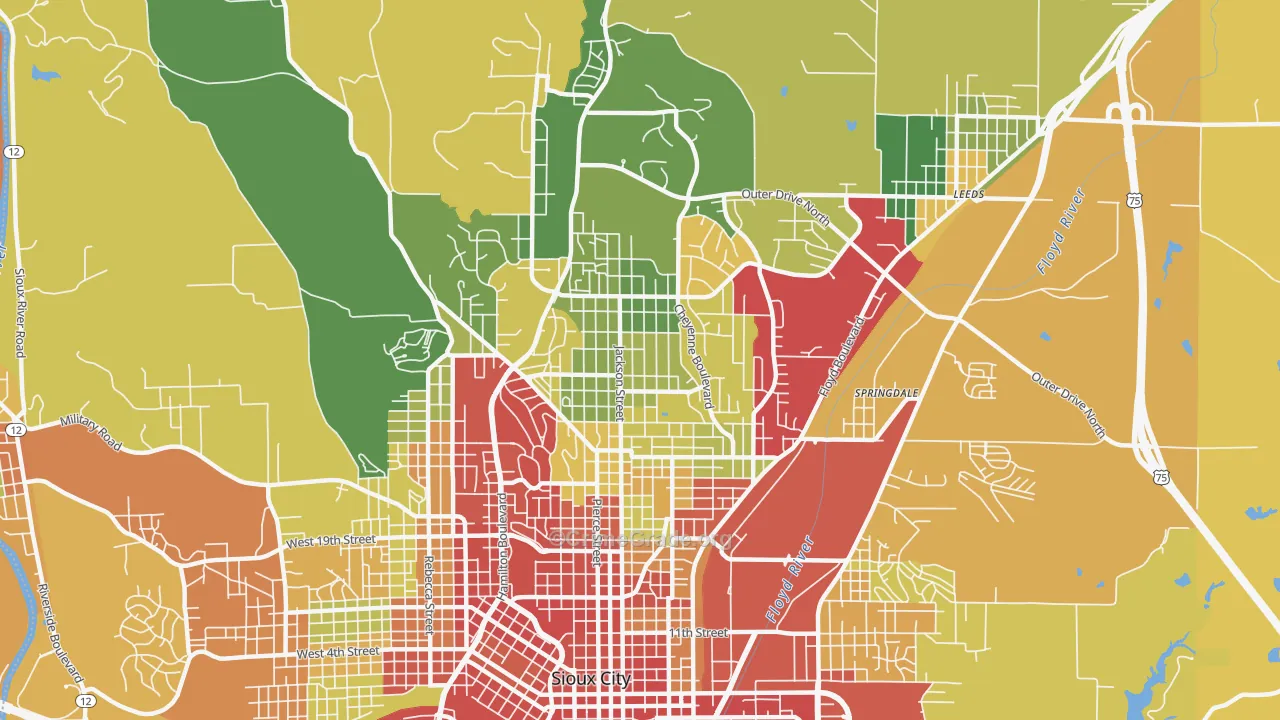 51104, IA Map of Theft Rates