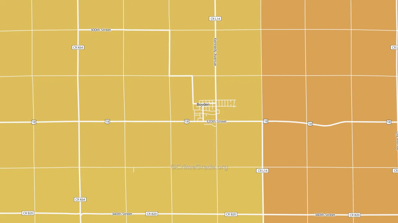 51234, IA Map of Theft Rates