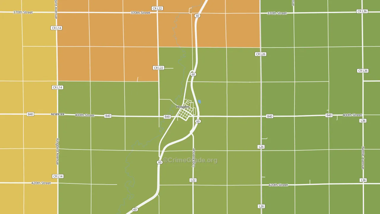51238, IA Map of Theft Rates