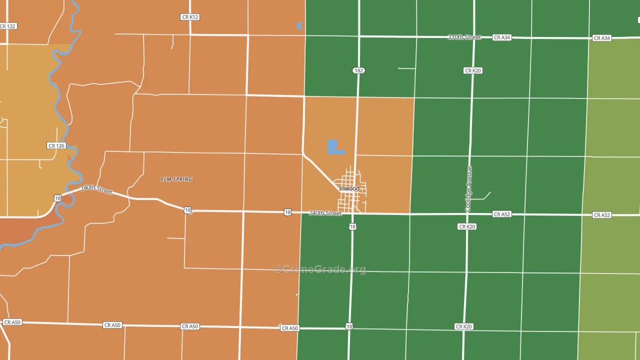 51240, IA Map of Theft Rates