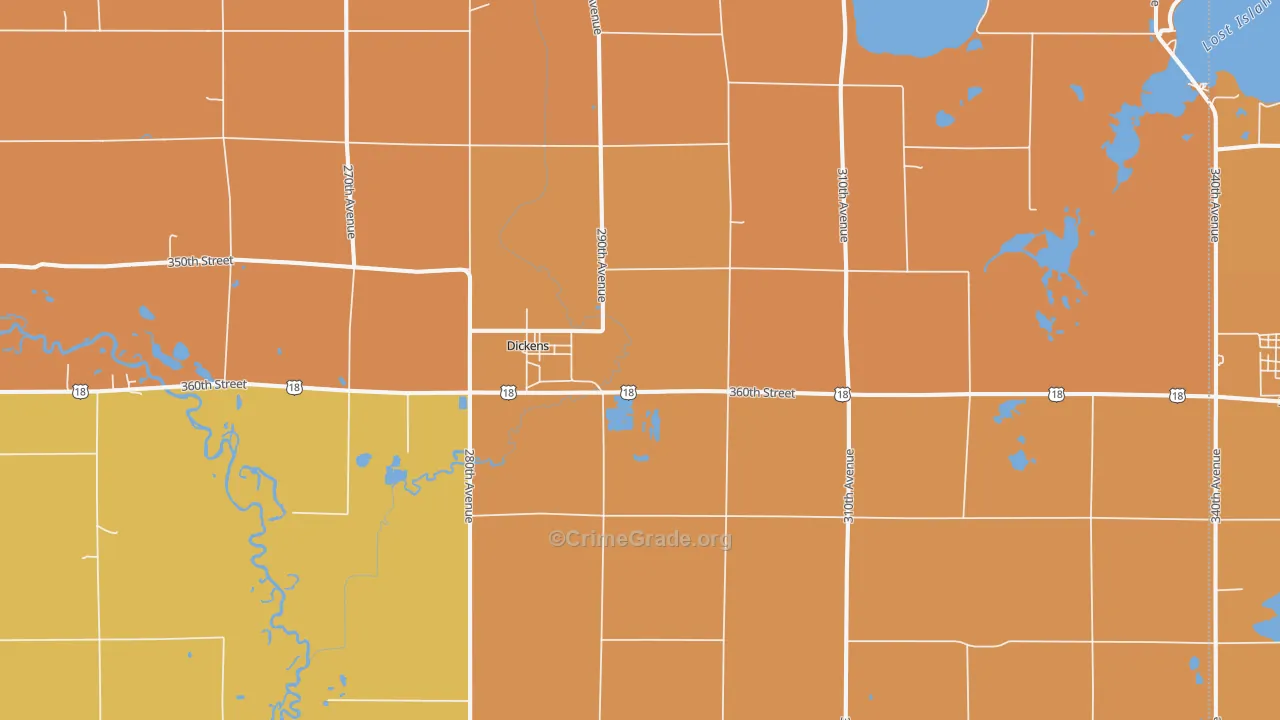 51333, IA Map of Theft Rates