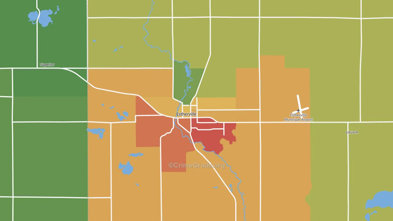 51334, IA Map of Theft Rates
