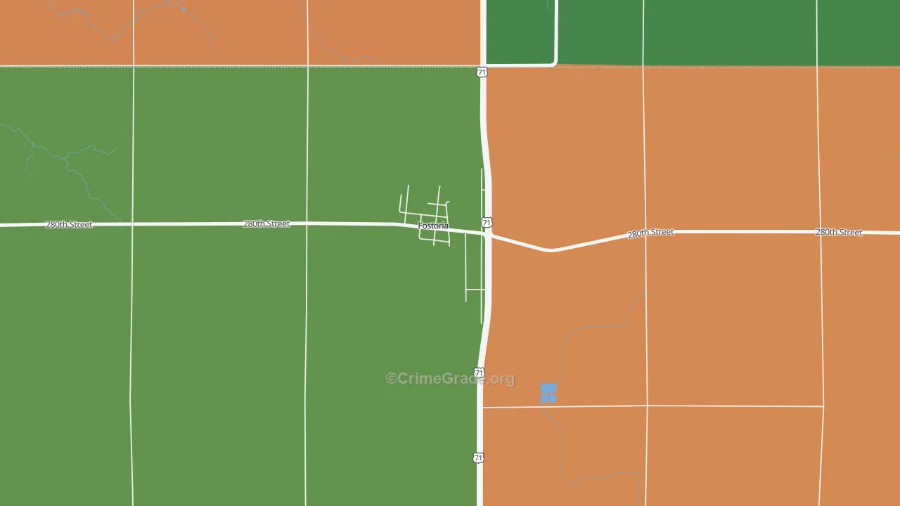 51340, IA Map of Theft Rates