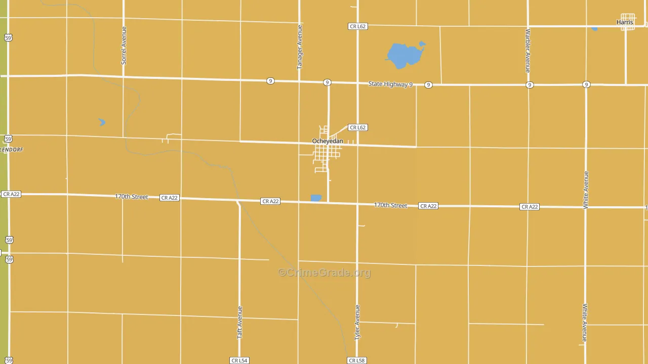51354, IA Map of Theft Rates