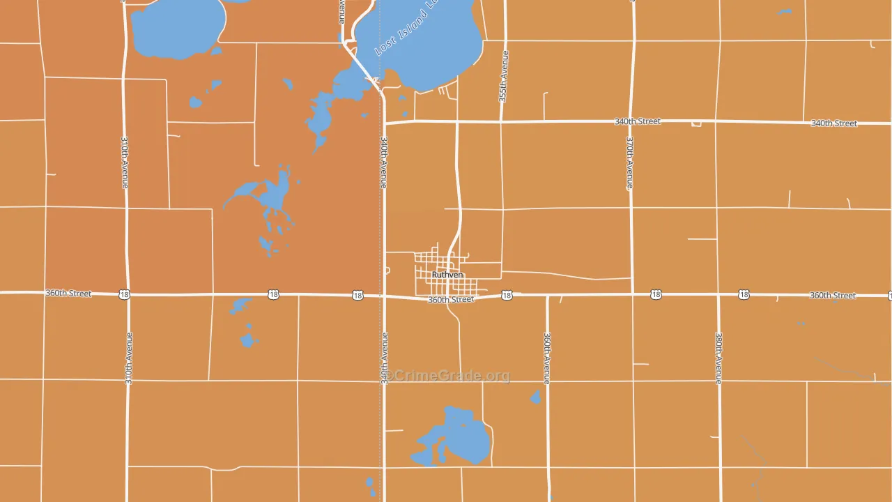 51358, IA Map of Theft Rates