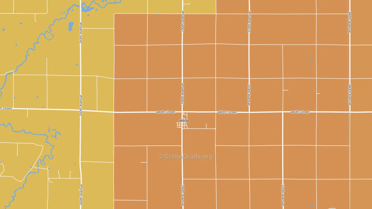51366, IA Map of Theft Rates