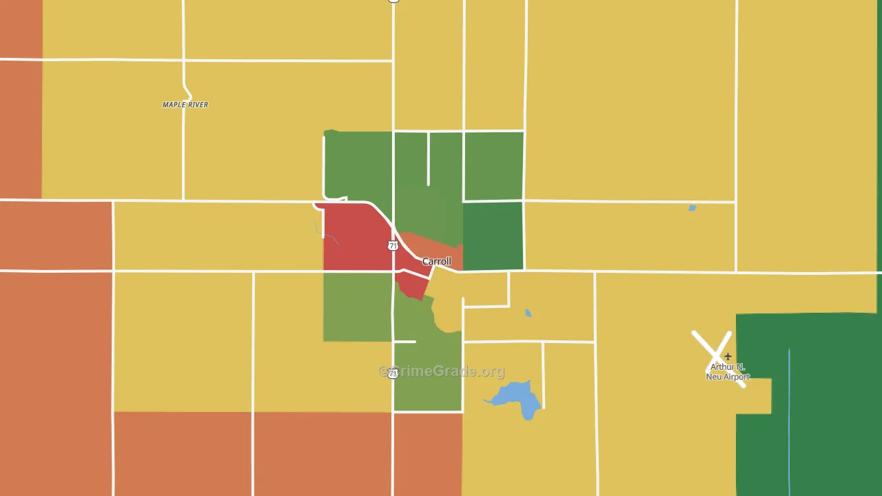 51401, IA Map of Theft Rates