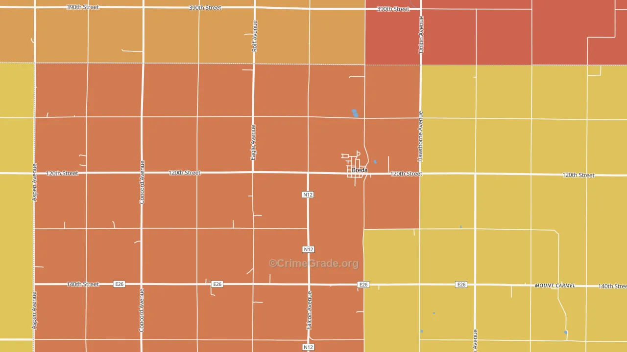 51436, IA Map of Theft Rates