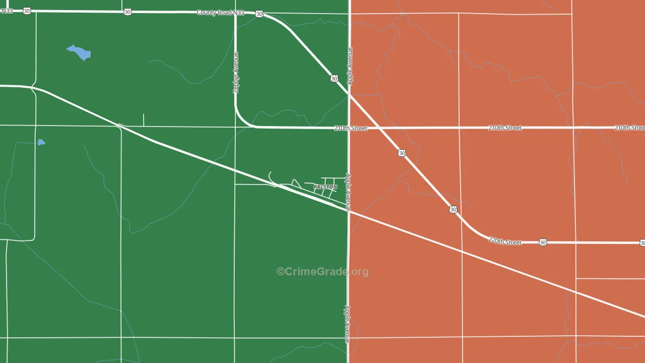51459, IA Map of Theft Rates