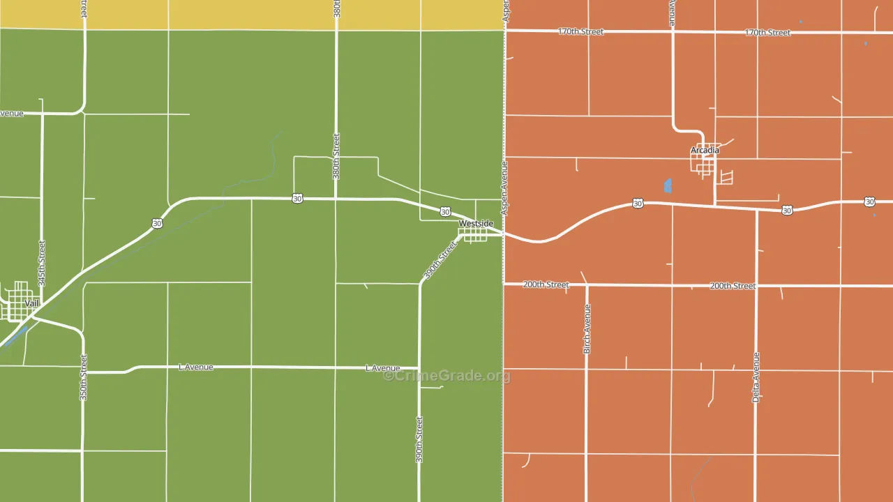 51467, IA Map of Theft Rates