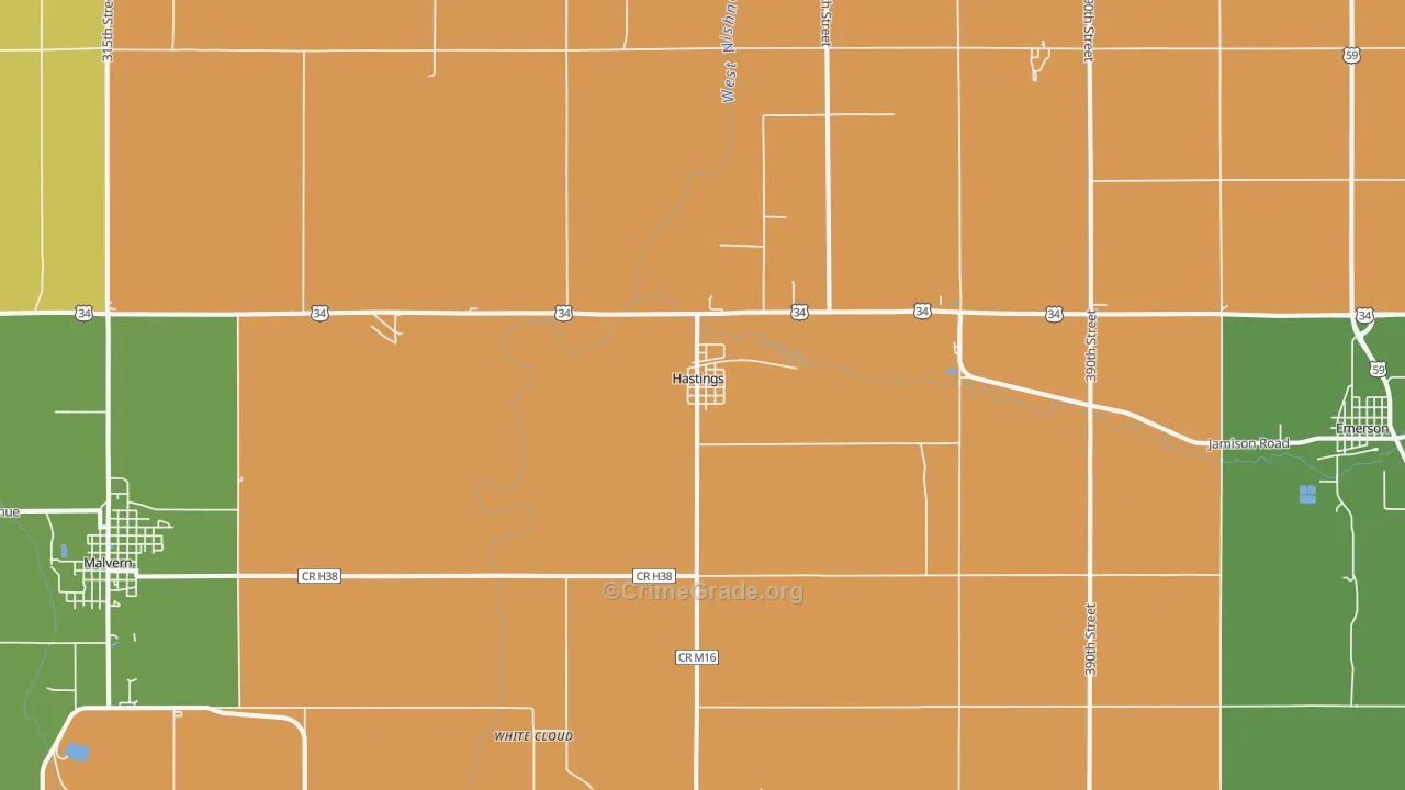 51540, IA Map of Theft Rates