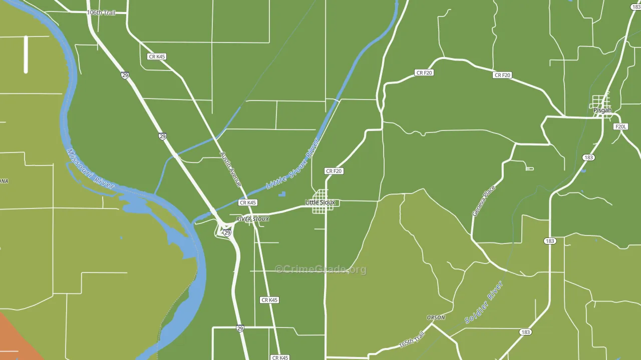 51545, IA Map of Theft Rates