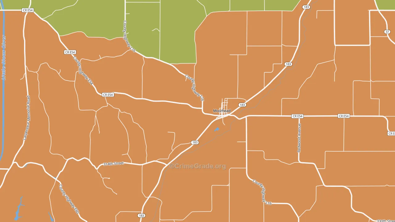 51558, IA Map of Theft Rates