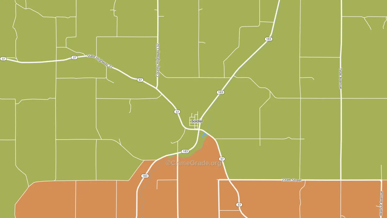 51572, IA Map of Theft Rates