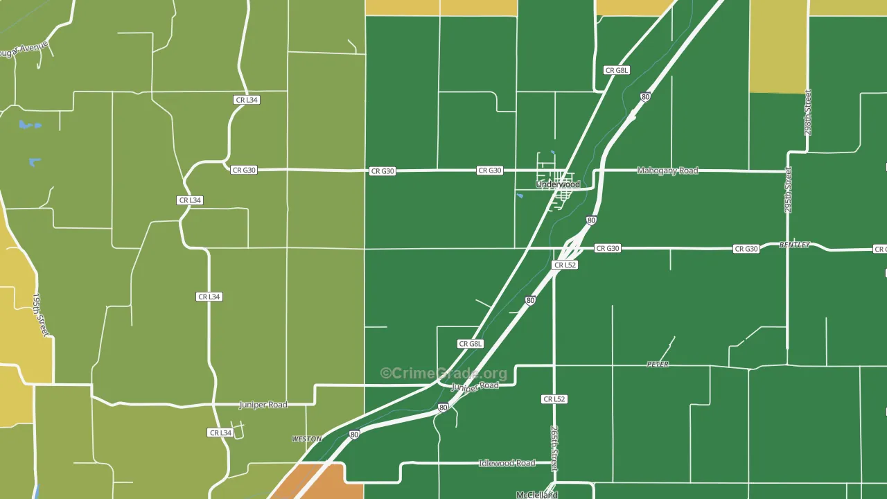 51576, IA Map of Theft Rates