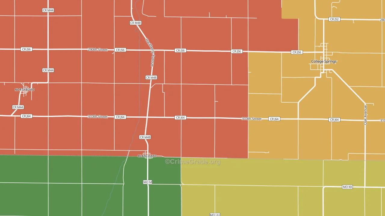 51630, IA Map of Theft Rates