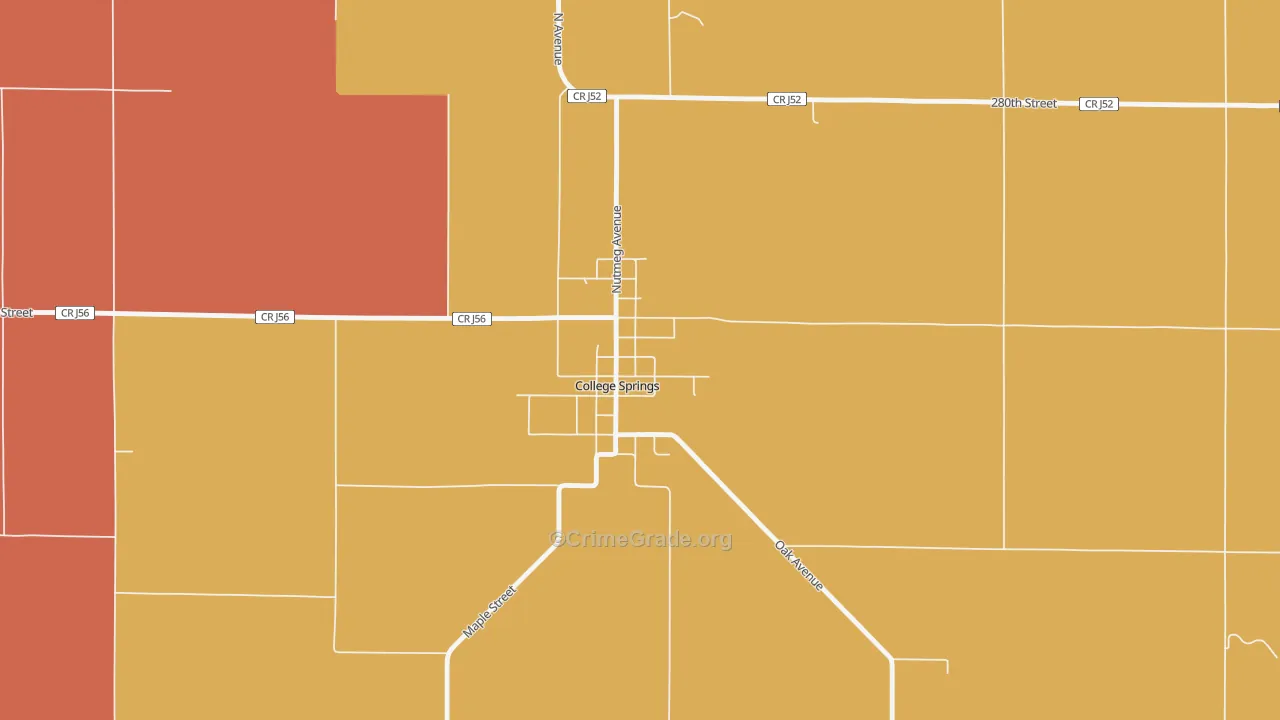 51637, IA Map of Theft Rates