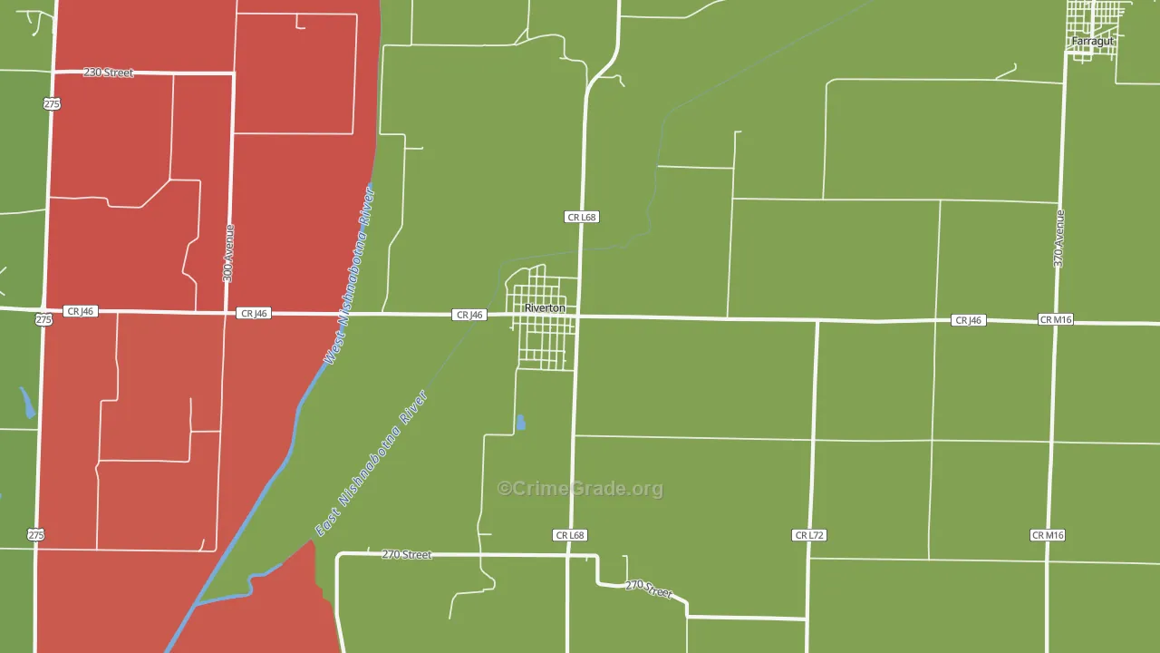 51650, IA Map of Theft Rates