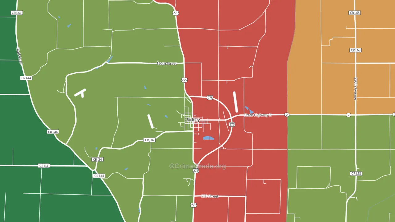 51652, IA Map of Theft Rates