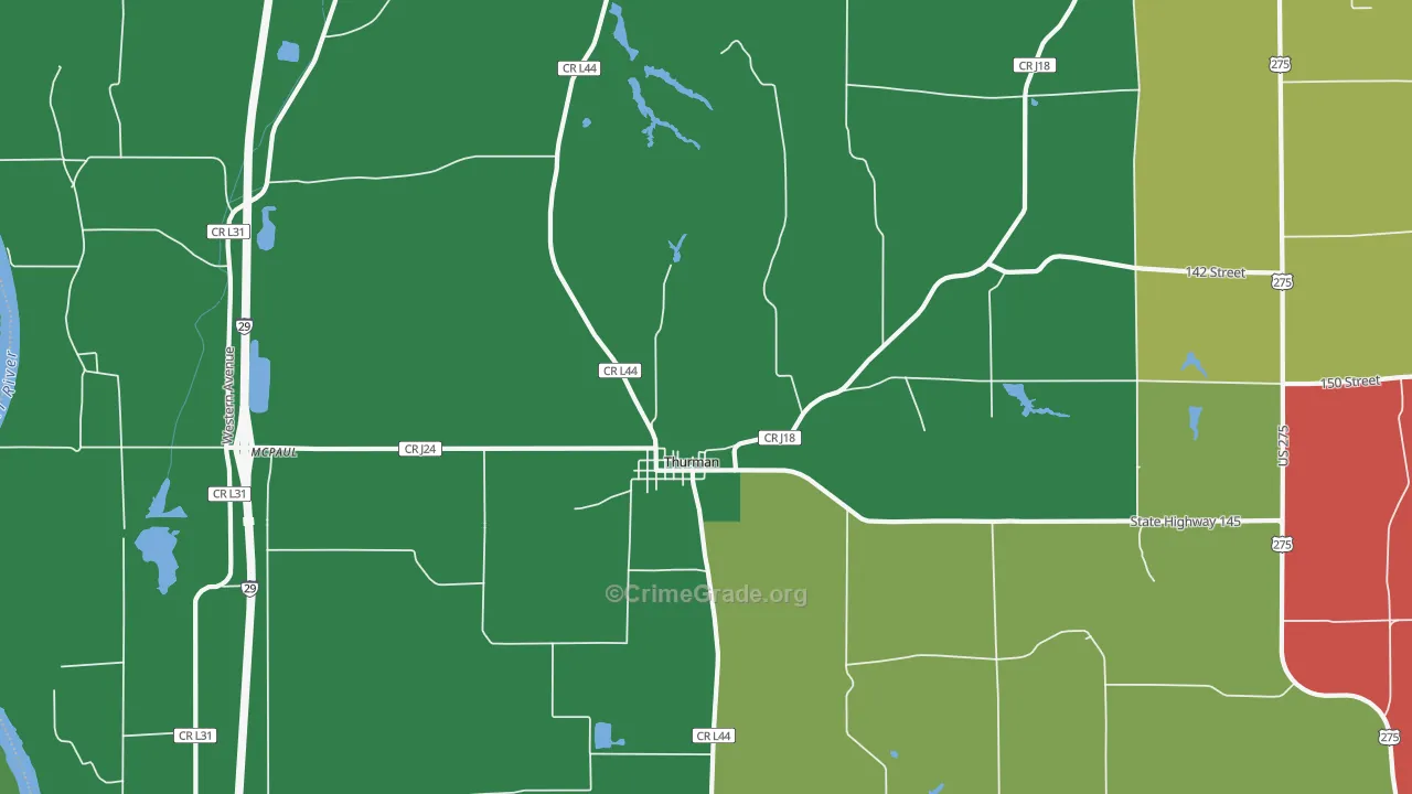 51654, IA Map of Theft Rates
