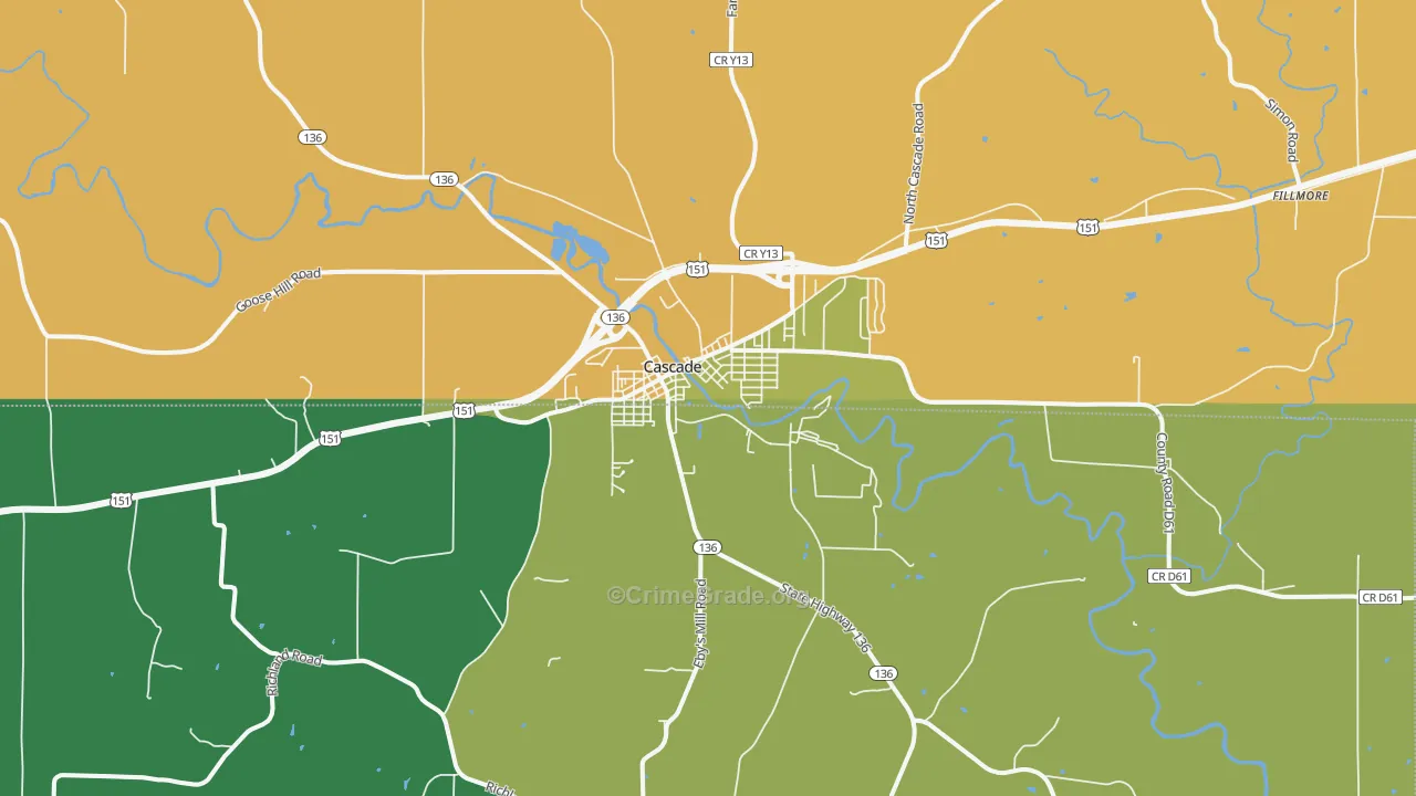 52033, IA Map of Theft Rates