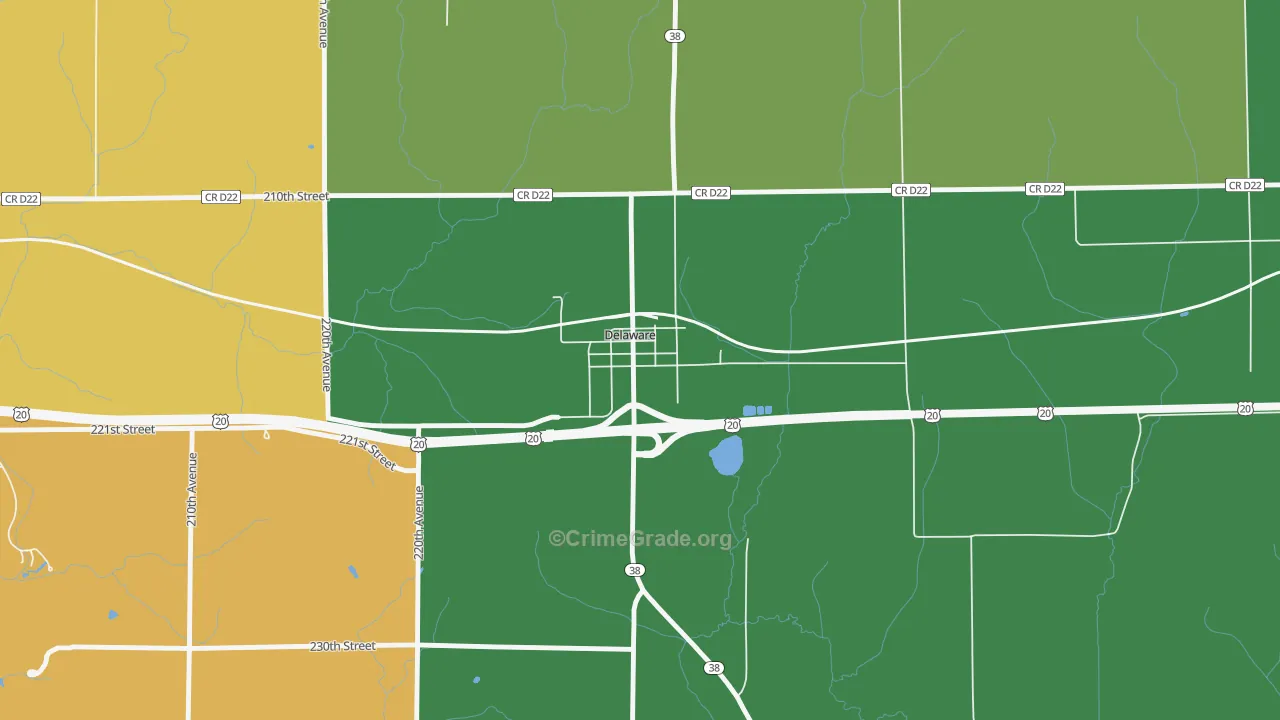 52036, IA Map of Theft Rates