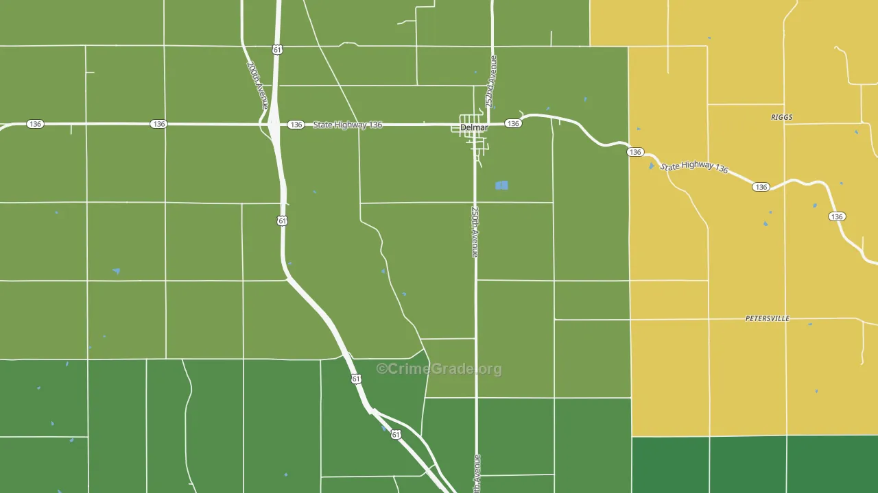 52037, IA Map of Theft Rates