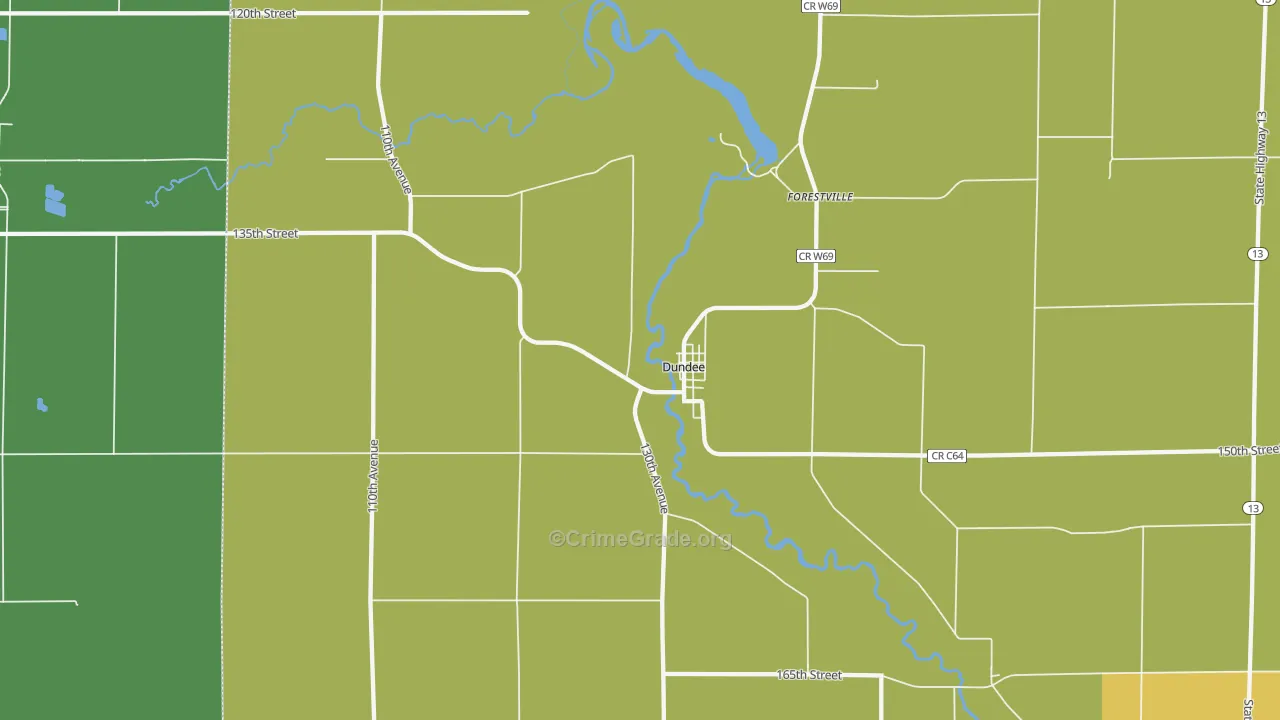 52038, IA Map of Theft Rates