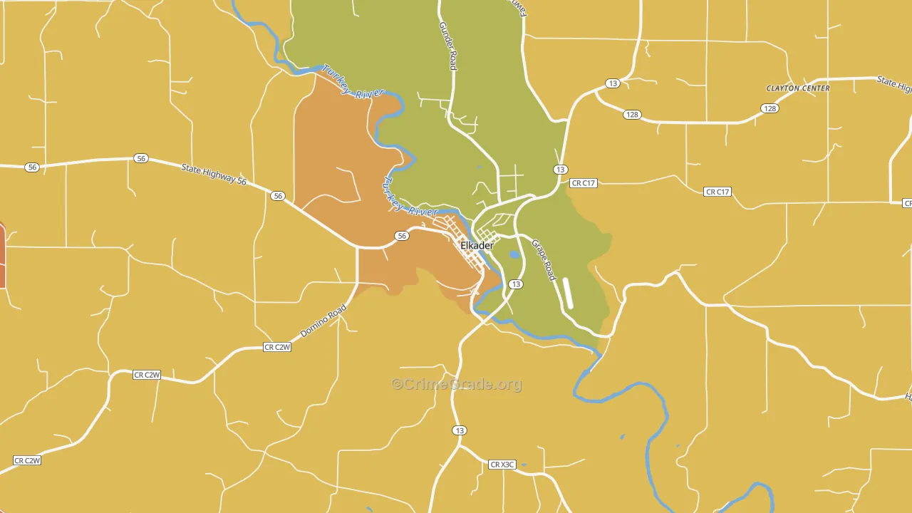 52043, IA Map of Theft Rates